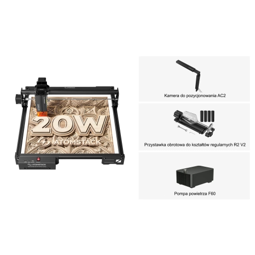 Ploter laserowy - grawerka Atomstack A20 Pro V2 40x36cm | Dystrybucja PL